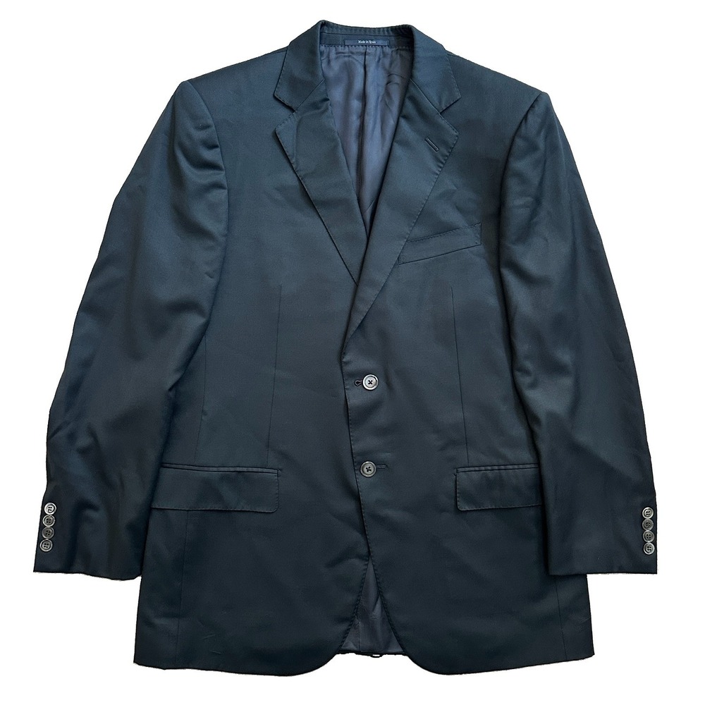 Ermenegildo Zegna Multiseason Suit Jacket Blazer Men's 42R US Wool Navy Blue Rom